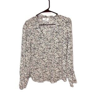 Ba&sh Inti Ruffle Trim Top Blouse Blush Women’s Size Medium